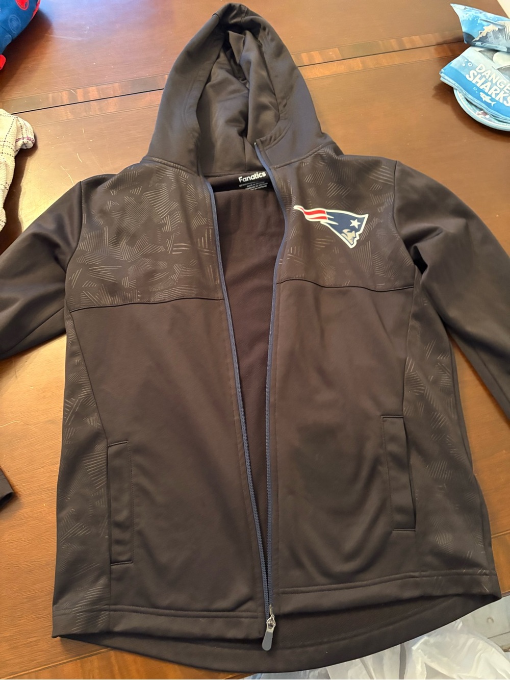 Fanatics New England Patriots Black Hooded Performance Jacket